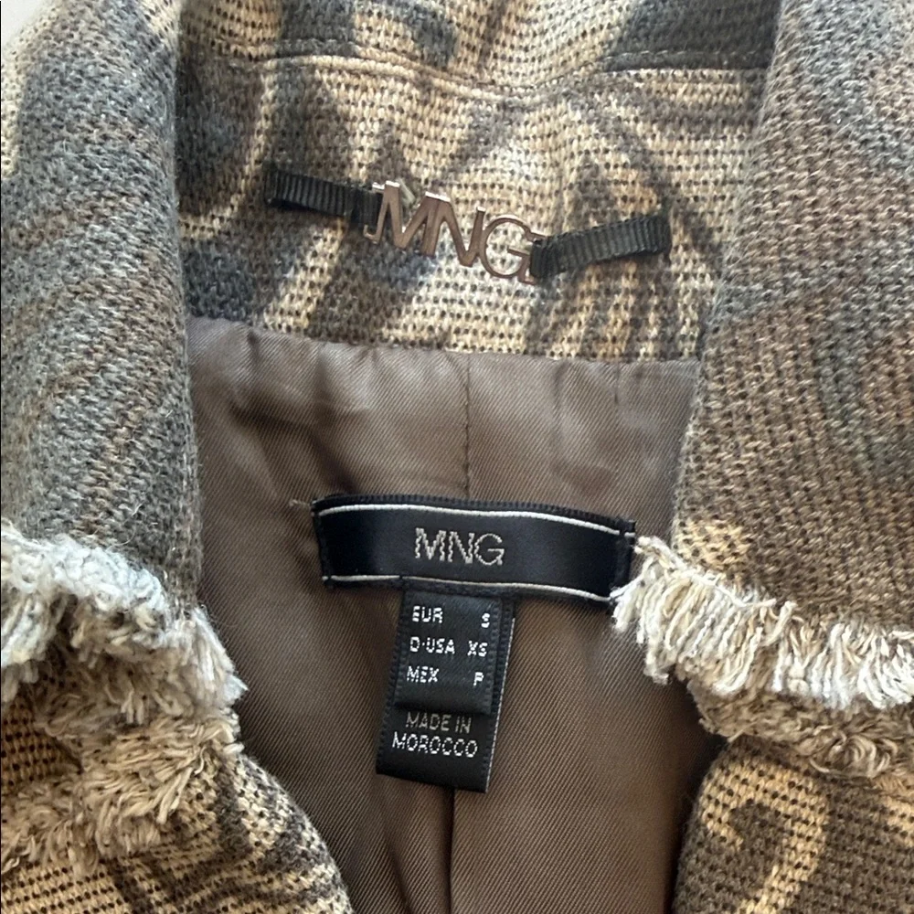 Mango (MNG) floral damask tapestry jacquard boho trench coat XS - Picture 2 of 13